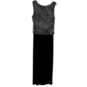 Social Circles Formal Evening Gown Sleeveless Dress‎ Black Size 12